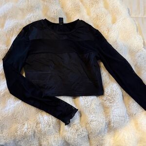 Elegant Black Long Sleeve Women's Top